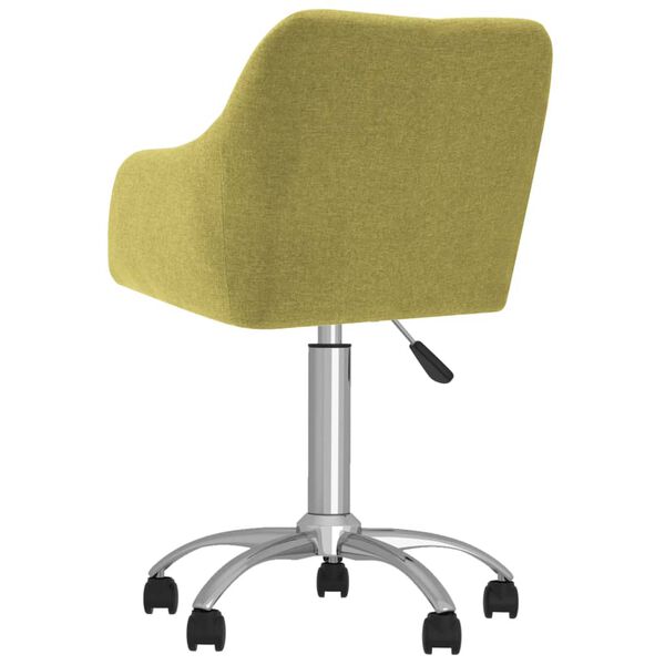 vidaXL Pasukama valgomojo kėdė, žalios spalvos, audinys (330628)