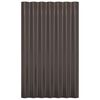 vidaXL Stogo plokštės, 12vnt., rudos, 60x36cm, cinkuotas plienas
