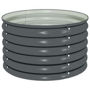 vidaXL Lovelis, pilkas, 80x80x44cm, galvanizuotas plienas, auk&scaron;tas