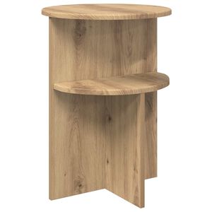vidaXL &Scaron;oninis stalas Artisano ąžuolo &Oslash; 39,5 x 55 cm Apdirbta mediena
