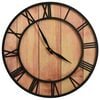 vidaXL Sieninis laikrodis, rudas ir juodas, 39cm, MDF ir geležis