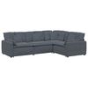 vidaXL Modulinė sofa su pagalvėlėmis, aksominė, tamsiai pilka