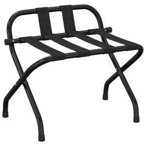 vidaXL Stovas lagaminui su atrama, juodos spalvos, 56x39x52cm