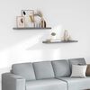 vidaXL Pakabinamos lentynos, 2vnt., pilkos, 90x23,5x3,8cm, MDF