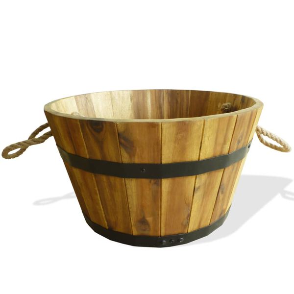 vidaXL Sodo vazonas, 3 dalys, akacijos mediena, auk&scaron;tas