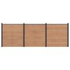 vidaXL Tvoros rinkinys 3 vnt. 526 x 186 cm WPC ir aliuminis Ruda