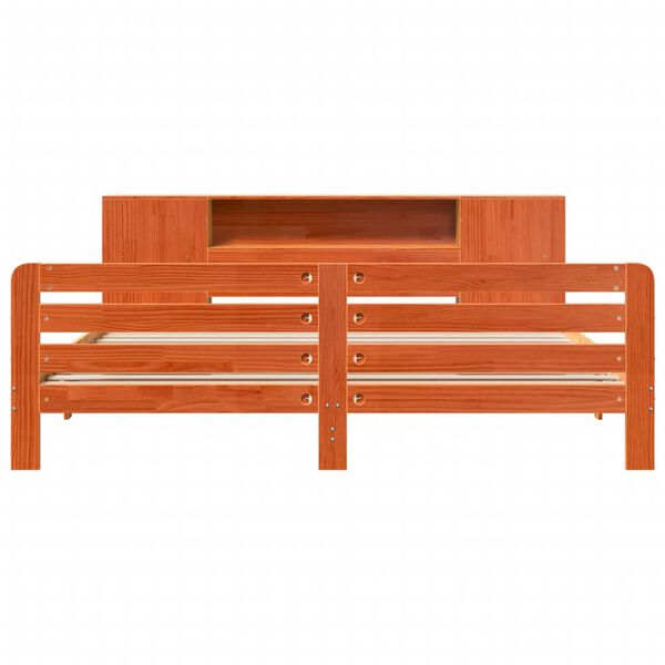 vidaXL Lovos rėmas be čiužinio, va&scaron;ko rudas, 180x200cm, pu&scaron;ies masyvas