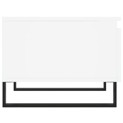 vidaXL Kavos staliukas, baltos spalvos, 50x46x35cm, apdirbta mediena