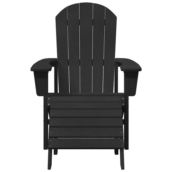 vidaXL Adirondack kėdė su pagalve Juoda 74 x 82 x 92cm HDPE