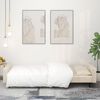 vidaXL Dvivietė sofa-lova su dvejomis pagalvėmis, kreminė, aksomas