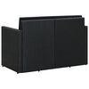 vidaXL Dvivietė sodo sofa su pagalvėlėmis, juodos spalvos, poliratanas