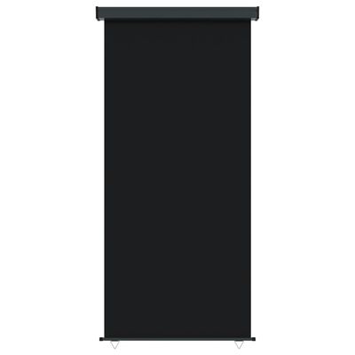 vidaXL Šoninė balkono markizė, juoda, 122x250 cm