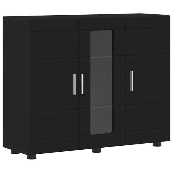 vidaXL Medinė spinta Juoda 88,5 x 30,5 x 73 cm Apdirbta mediena