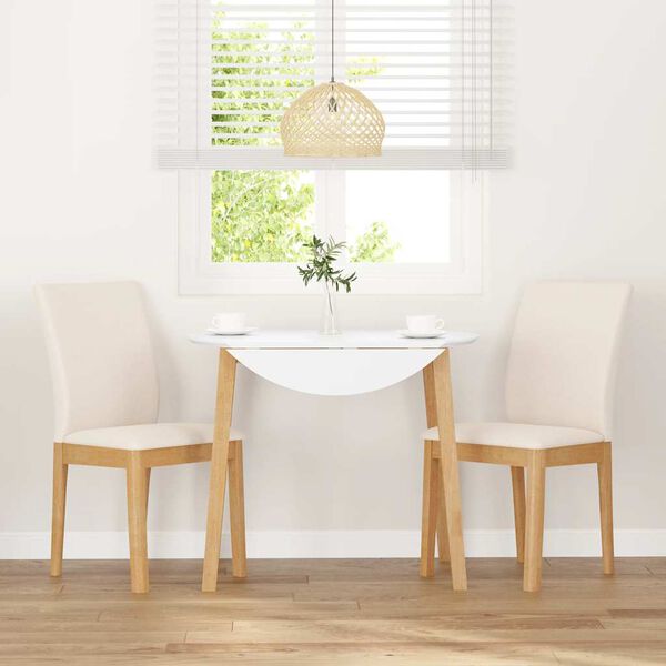 vidaXL valgomojo kėdės su pagalvėlėmis 2 vnt Medžio masyvo guma