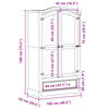 vidaXL Drabužių spinta Corona, 102x52x186cm, pu&scaron;ies medienos masyvas