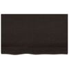 vidaXL Vonios stalviršis, tamsiai rudas, 80x50x(2-4) cm, mediena