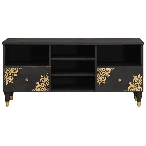 vidaXL Televizoriaus spintelė su stalčių Juoda 100 x 33 x 46 cm