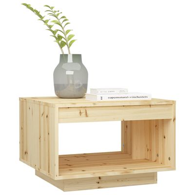vidaXL Kavos staliukas, 50x50x33,5cm, eglės medienos masyvas