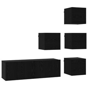 vidaXL TV spintelių komplektas 5 pcs 100 x 30 x 30 cm Juodojo ąžuolo
