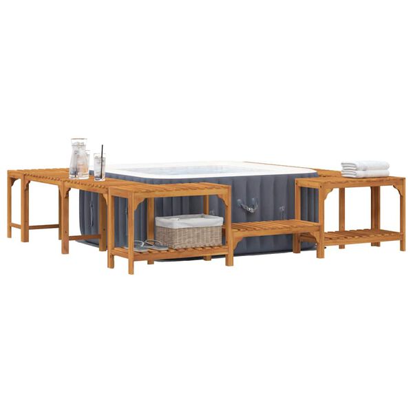 vidaXL Kvadratinis Lauko Karštas Vonia Aptverimas Ruda 250 x 250 cm