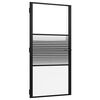 vidaXL Stiklinės durys 102,5 x 3,5 x 201,5 cm Aliuminis Juoda