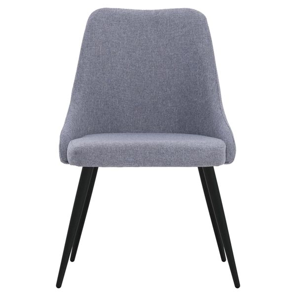 vidaXL Valgomojo kėdės, 2vnt., &scaron;viesiai pilkos spalvos, audinys