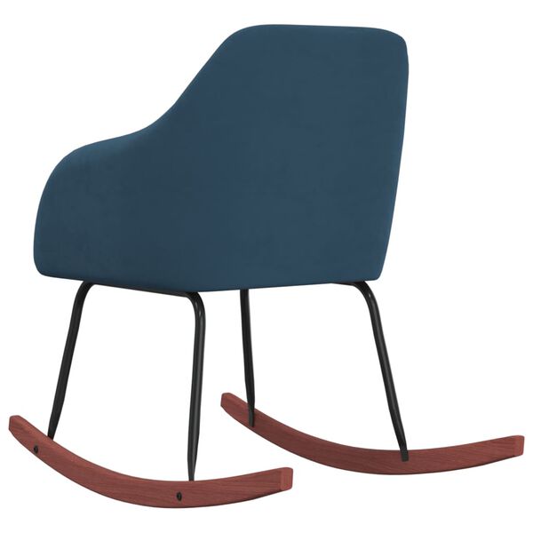 vidaXL Supama kėdė, mėlynos spalvos, aksomas