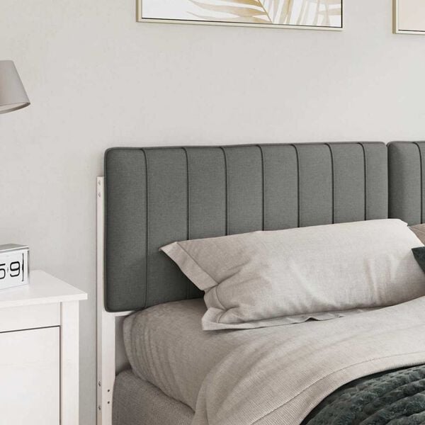 vidaXL Apmu&scaron;ta lovos galvūgalis Balta ir &scaron;viesiai pilka 180 cm