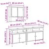 vidaXL Vonios baldų rinkinys su lentyna 3 pcs Juoda Apdirbta mediena