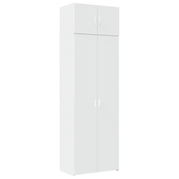 vidaXL Spintelė daiktams, balta, 70x42,5x225cm, apdirbta mediena