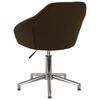vidaXL Pasukamos valgomojo kėdės, 2vnt., tamsiai rudos, audinys