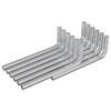 vidaXL Hex rakto 12 vnt. Sidabrinė 32 x 86 mm Plienas