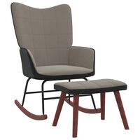 vidaXL Supama kėdė su pakoja, šviesiai pilkos spalvos, aksomas ir PVC