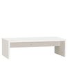 vidaXL Monitoriaus stovas, baltas, 50x27x15cm, pu&scaron;ies medienos masyvas