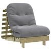vidaXL Futono sofa-lova su čiužiniu, 70x206x11cm, impregnuota pu&scaron;is
