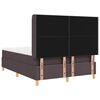 vidaXL Kiemas lova su čiužiniu Tamsiai rudas 160 x 200 cm audinys