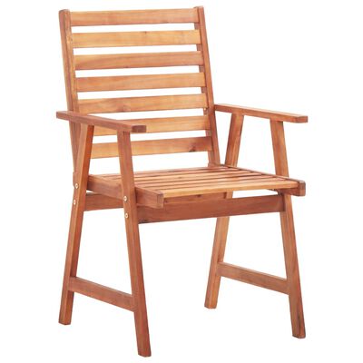 vidaXL Lauko valgomojo kėdės, 3vnt., akacijos medienos masyvas