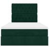 vidaXL Osmanų lovos rėmas su čiužiniais, žalias, 120x200cm, aksomas