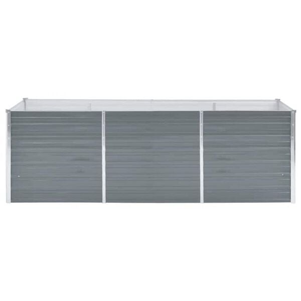 vidaXL Lovelis, pilkas, galvanizuotas plienas, 240x80x77cm