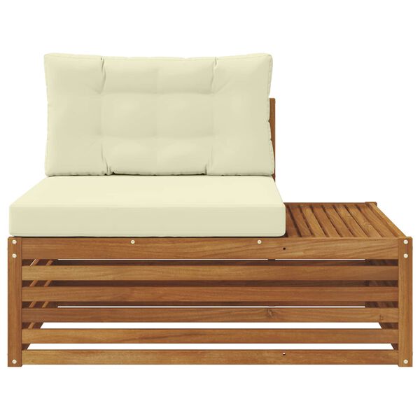 vidaXL Lauko galinė sofa su pagalve Natūrali 115 x 83 x 73 cm