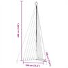 vidaXL LED Kalėdų eglutė 789 LED Spalvingi 476 cm