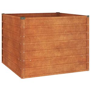 vidaXL Auk&scaron;tas sodo lovelis, rūdžių, 100x100x77cm, Corten plienas