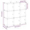 vidaXL Storage Cube Organizer su 9 kubeliais ir durelėmis juodas PP