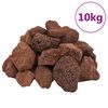 vidaXL Vulkaninės uolienos, raudonos spalvos, 10kg, 5&ndash;8cm