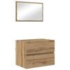 vidaXL Vonios baldų rinkinys 2 vnt. Amatininkų ąžuolas 57 x 37 x 45 cm