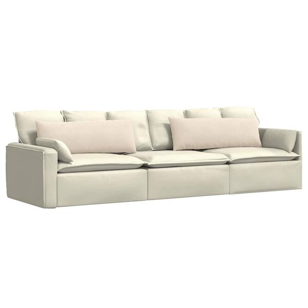 vidaXL Sofa Pagalvės 2 pcs Smėlio 120 x 40 cm audinys