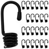 vidaXL Kabliai 24 vnt. Juoda 8 mm x 5 cm Plienas