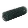 vidaXL Vielos tinklas su PVC danga, žalias, 10x0,5m