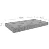 vidaXL Paletės/grindų pagalvėlė, pilkos spalvos, 73x40x7cm, medvilnė