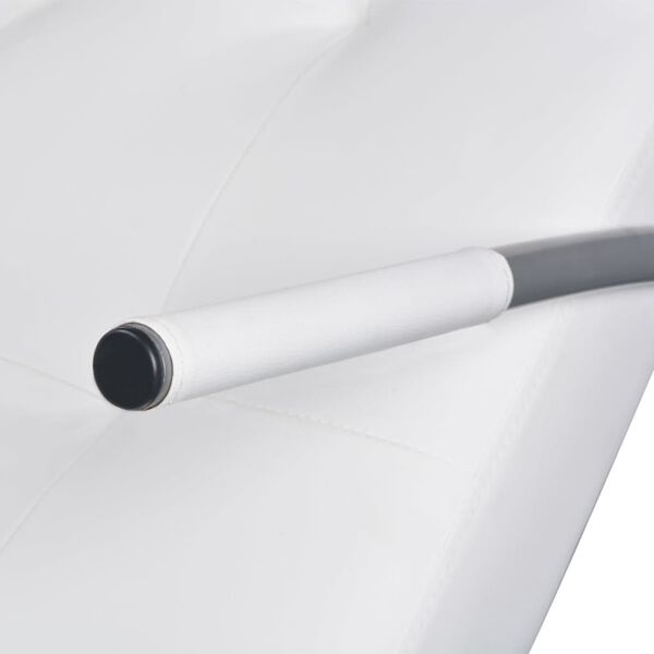 vidaXL Ku&scaron;etė su pagalvėle, balta, dirbtinė oda